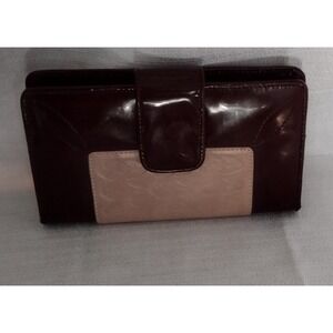 Spencer & Rutherford Women Patterned Leather Wallet with Woven Coin Pocket